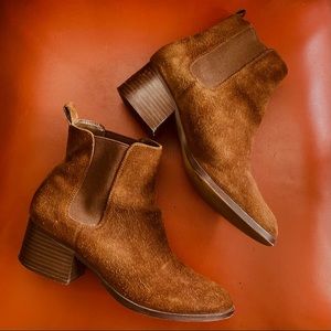 GAP Suede Ankle Boots Booties Brown